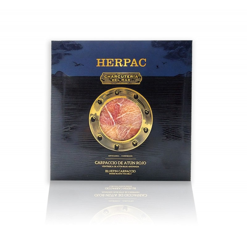 Herpac, Carpaccio Ventresca Blue Fine (gerookt handgesneden) 80 g
