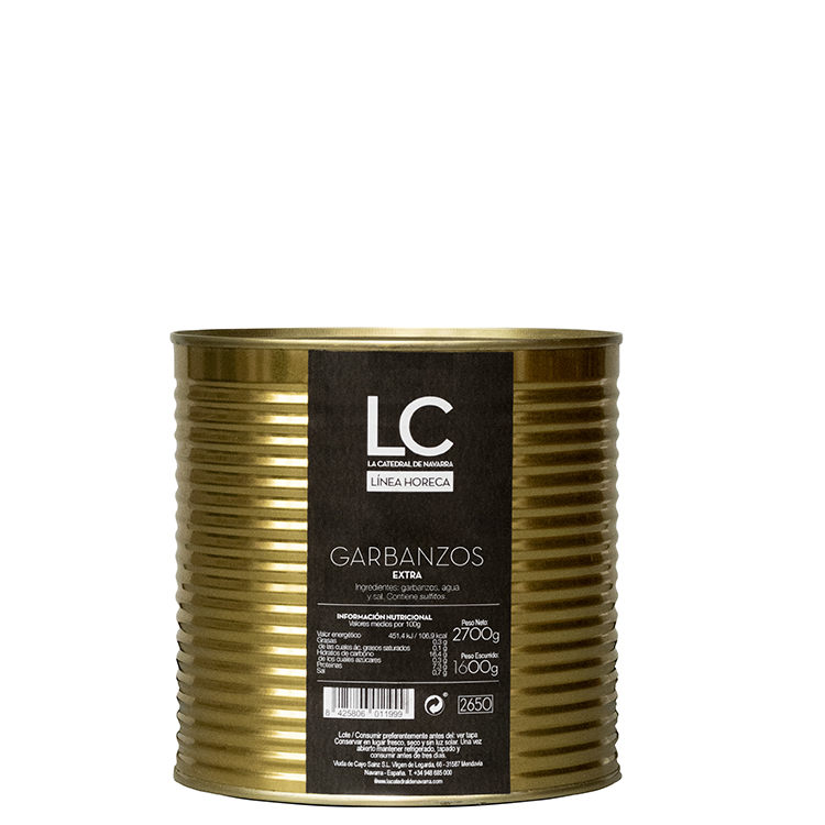 La Catedral, Garbanzos al natural  (pois chiches précuits) boite 2,5kg