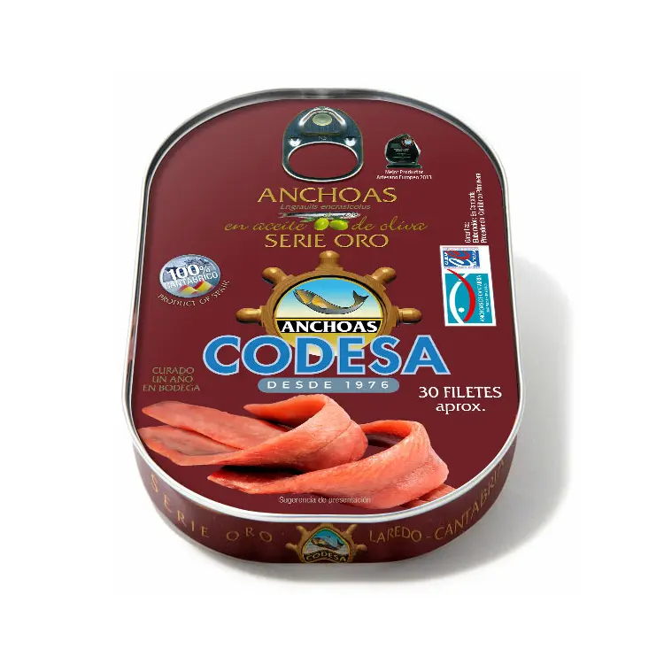 Codesa, Anchoas Cantábrico AOVE, Serie Oro LH195 (25 filets) 165 g