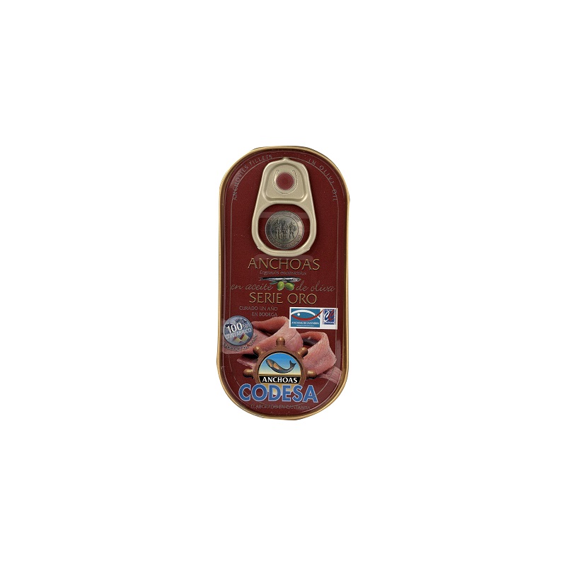 Codesa, Anchoas Cantábrico AOVE Serie Oro RR50 (blik 7-8 filets) 48 g