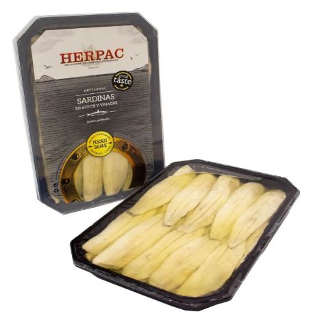 Herpac, Sardinas en aceite y vinagre (in olijfolie en azijn) 500 g (± 17 filets)