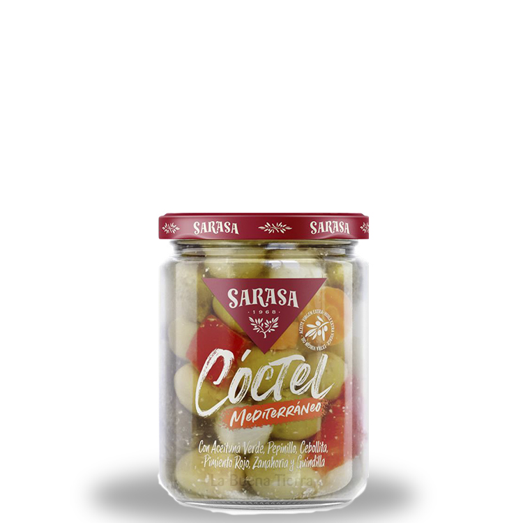 Sarasa, Olives -légumes et oignons doux  (avec noyau) 240 g
