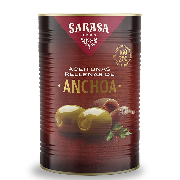 Sarasa, Olijven gevuld met ansjovis (ontpit) 2 kg