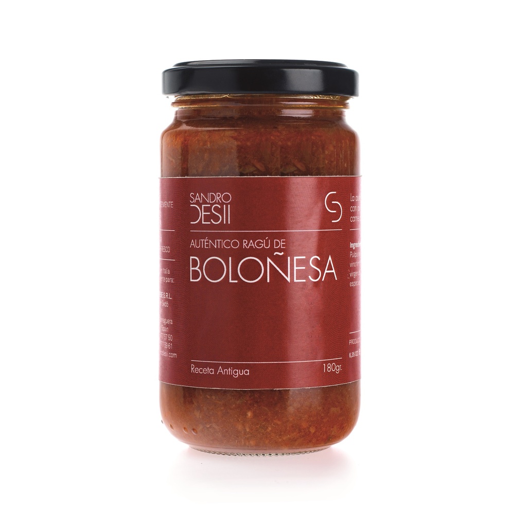 Sandro Desii, Salsa Ragu a la boloñesa (bolognesesaus) 180 g