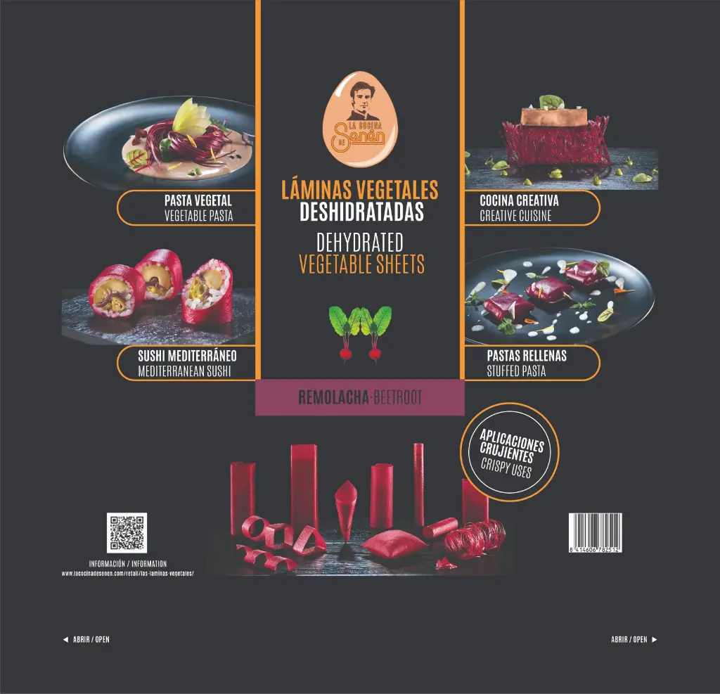 La Cocina de Senén, Vegetable Sheets Remolacha 10 pièces (Betterave rouge)