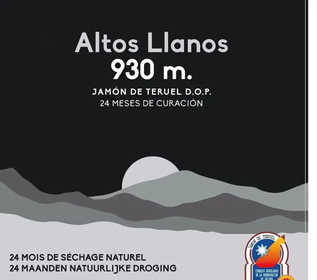 Altos Llanos 930 m, Jamón de Teruel D.O.P - handgesneden en onder atmosfeer 80 g