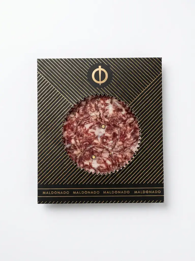 Maldonado, Salchichón 100% Ibérico Bellota 100 g (50 g + 50 g dans un emballage de luxe)