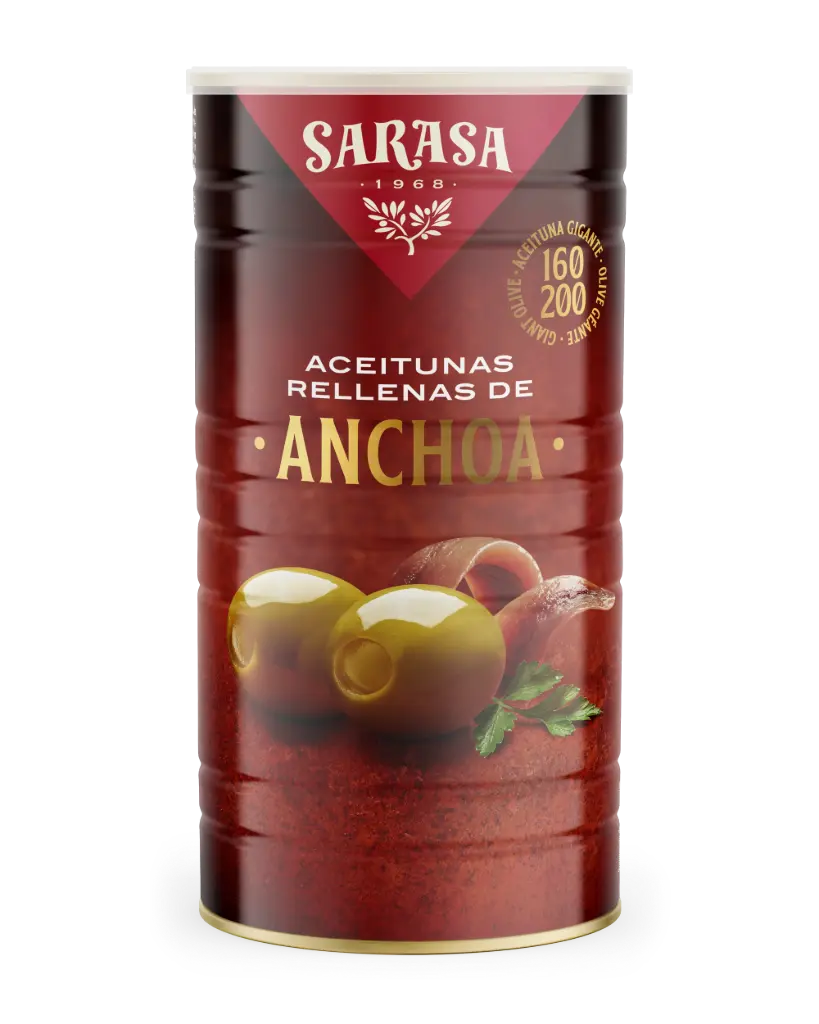 Sarasa, Olijven gevuld met ansjovis (ontpit) 600 g