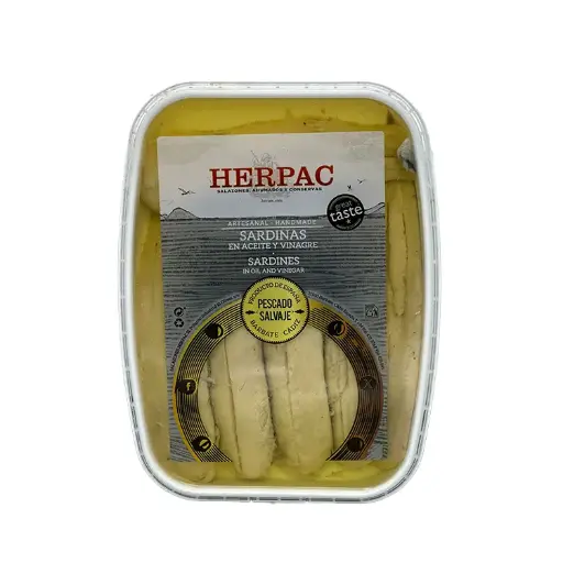 [HE43] Herpac, Sardinas en aceite y vinagre (in olijfolie en azijn) 150 g (4 - 5 filets)