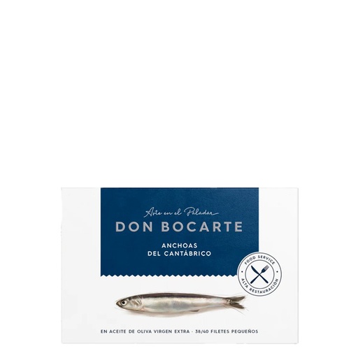 [DB27] Don Bocarte, Anchoas lata ac Virgen 'chunks' (38-40 filets) 200 g