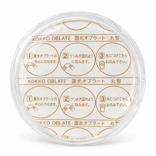 [ICCF1] Obulato redondo (rond, 9 cm diameter)  100 blaadjes