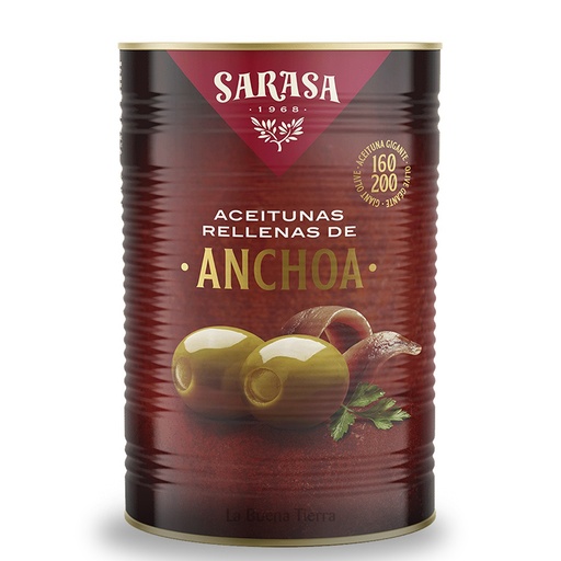 [SAR9] Sarasa, Olives farcie à l'anchois (dénoyautées) 2 kg