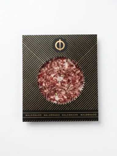 [MAL6] Maldonado, Salchichón 100% Ibérico Bellota 100 g (50 g + 50 g dans un emballage de luxe)